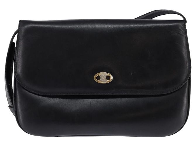 Céline Schultertasche aus Leder Schwarz Gold Auth BA6109 Golden - Ansicht 13