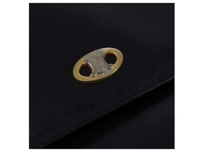 Céline Schultertasche aus Leder Schwarz Gold Auth BA6109 Golden - Ansicht 18