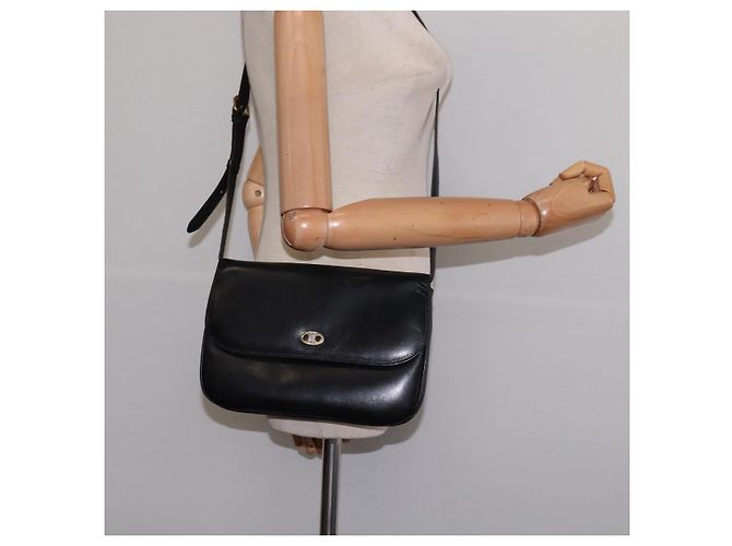 Céline Schultertasche aus Leder Schwarz Gold Auth BA6109 Golden - Ansicht 23