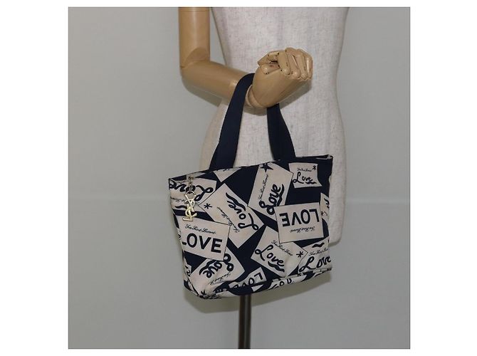 SAINT LAURENT Borsa a mano in nylon blu navy Auth bs29699 - vista 20