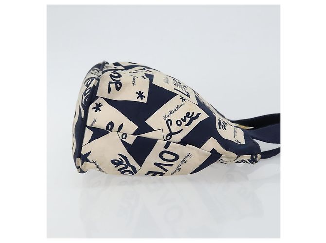 SAINT LAURENT Borsa a mano in nylon blu navy Auth bs29699 - vista 3