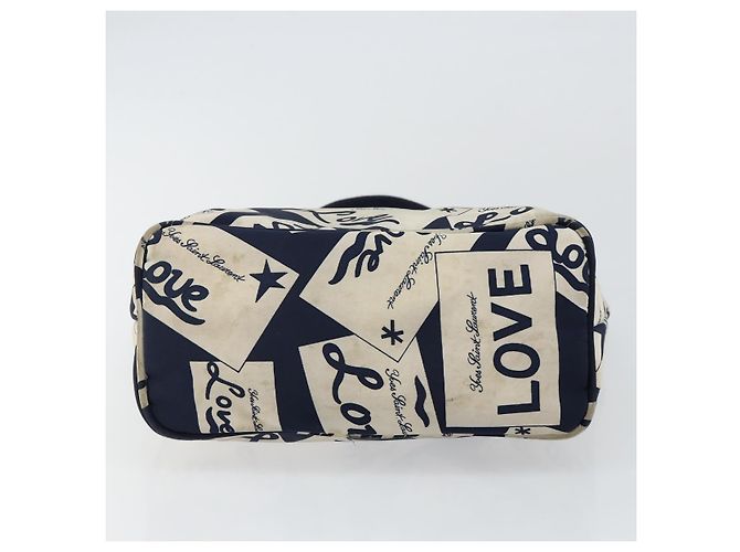 SAINT LAURENT Borsa a mano in nylon blu navy Auth bs29699 - vista 5