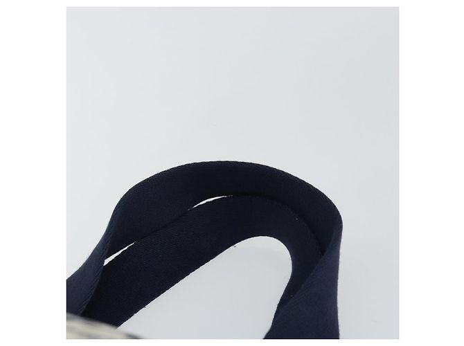 SAINT LAURENT Borsa a mano in nylon blu navy Auth bs29699 - vista 8