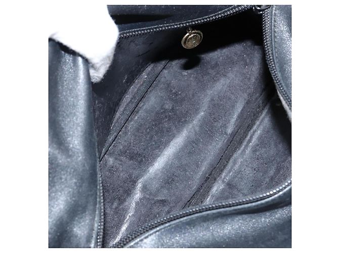 Borsa a mano in pelle Gucci Bamboo nera e oro 000 2865 0575 Auth 143348 Nero D'oro - vista 10