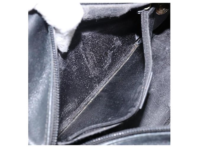 Borsa a mano in pelle Gucci Bamboo nera e oro 000 2865 0575 Auth 143348 Nero D'oro - vista 11