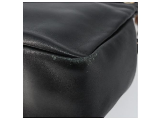 Borsa a mano in pelle Gucci Bamboo nera e oro 000 2865 0575 Auth 143348 Nero D'oro - vista 16