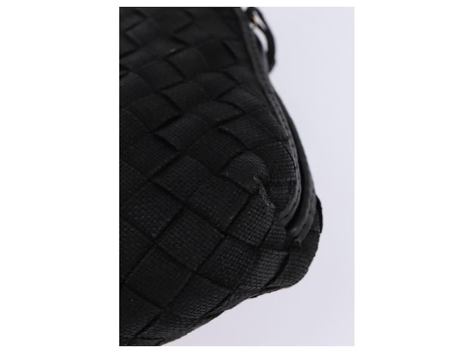 Autre Marque BORSO A SPALLA INTRECCIATO BOTTEGA VENETA Pelle Nera Oro Auth 143195 Nero D'oro - vista 16