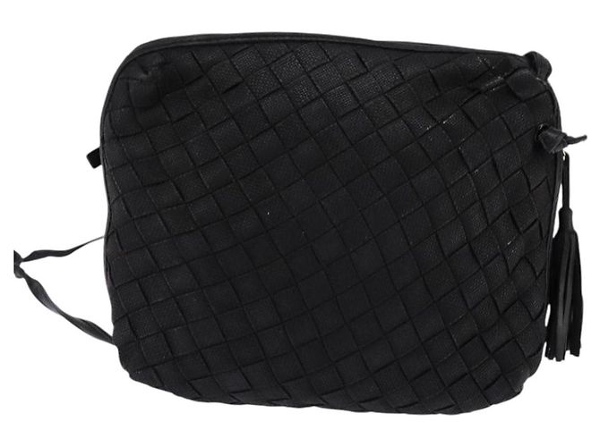 Autre Marque BORSO A SPALLA INTRECCIATO BOTTEGA VENETA Pelle Nera Oro Auth 143195 Nero D'oro - vista 2