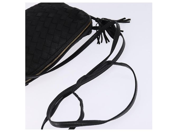 Autre Marque BORSO A SPALLA INTRECCIATO BOTTEGA VENETA Pelle Nera Oro Auth 143195 Nero D'oro - vista 7
