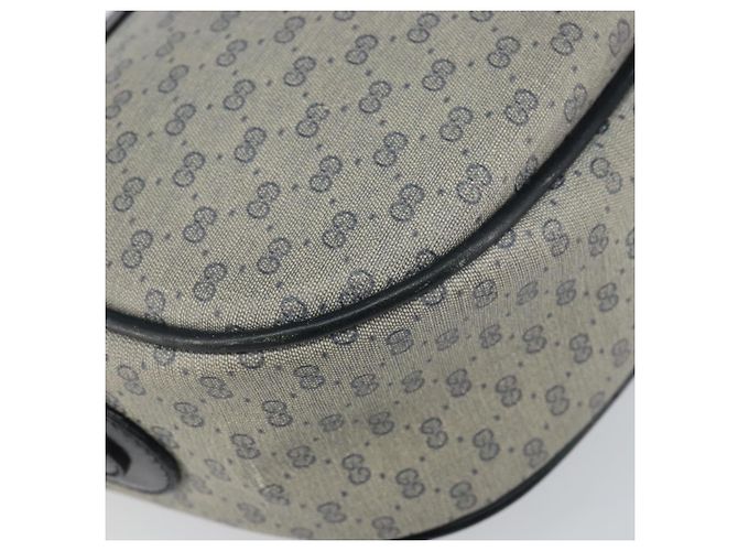 Gucci Bolsa de Ombro Micro GG Supreme PVC Navy Gold 001 115 0918 Auth 143245 Dourado Azul marinho - vista 16