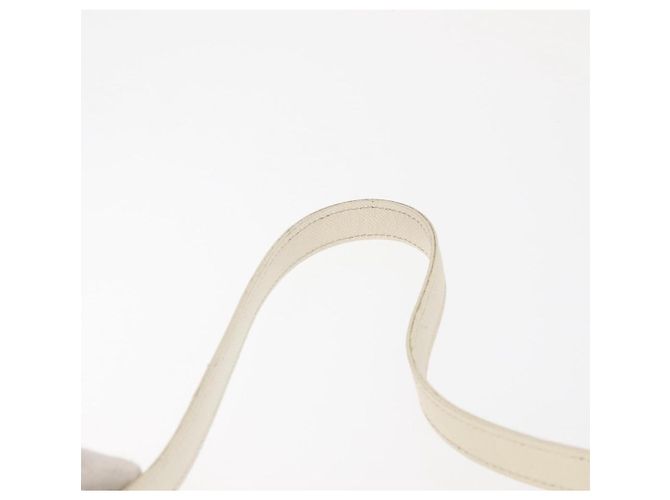 Borsa a Spalla Nova Check in Tela e Pelle Bianca Argento Auth BA6464 di BURBERRY Bianco - vista 8