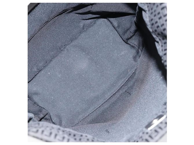 Fendi Borsa a mano in tela Zucchino nera Auth ep10842 Nero - vista 11
