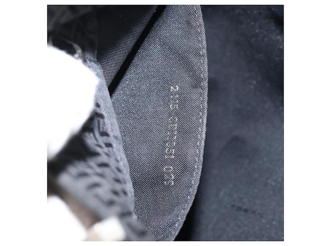 Fendi Borsa a mano in tela Zucchino nera Auth ep10842 Nero - vista 12