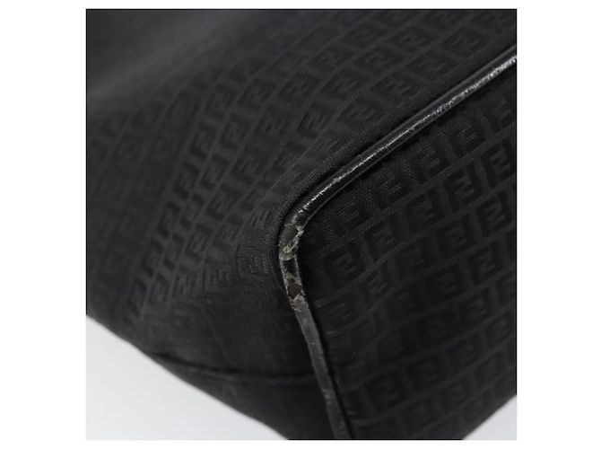 Fendi Borsa a mano in tela Zucchino nera Auth ep10842 Nero - vista 16
