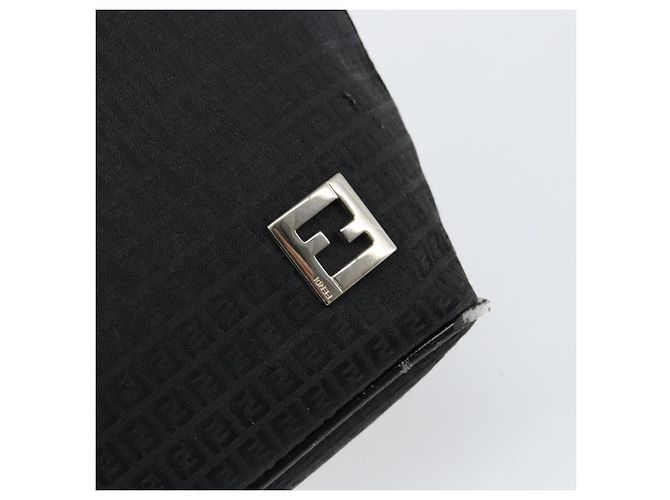 Fendi Borsa a mano in tela Zucchino nera Auth ep10842 Nero - vista 17