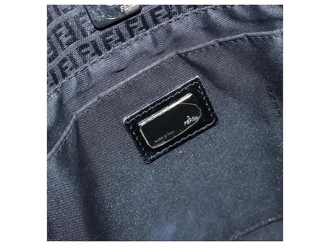 Fendi Borsa a mano in tela Zucchino nera Auth ep10842 Nero - vista 18
