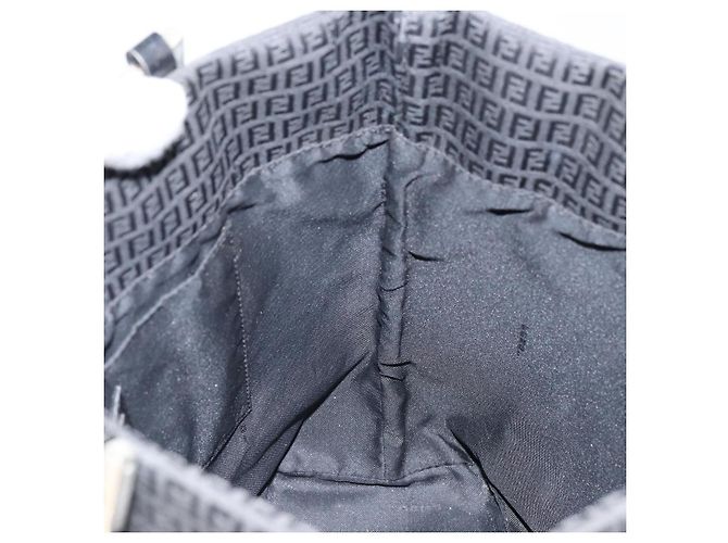 Fendi Borsa a mano in tela Zucchino nera Auth ep10842 Nero - vista 19