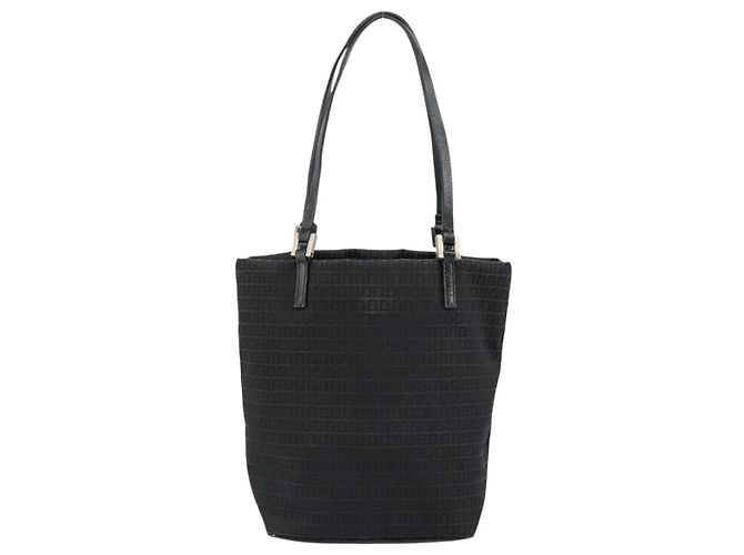 Fendi Borsa a mano in tela Zucchino nera Auth ep10842 Nero - vista 2
