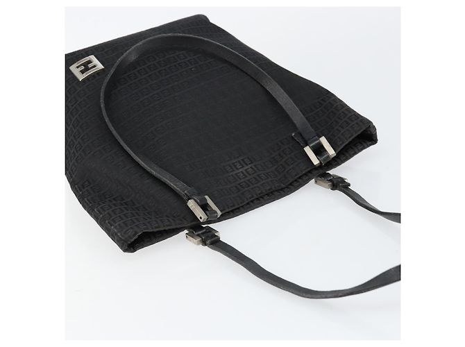 Fendi Borsa a mano in tela Zucchino nera Auth ep10842 Nero - vista 6