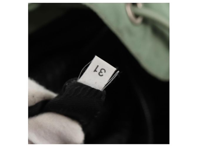 Mochila PRADA de nylon verde plata auténtica 143502 - vista 12
