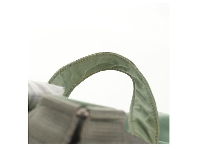 Mochila PRADA de nylon verde plata auténtica 143502 - vista 14