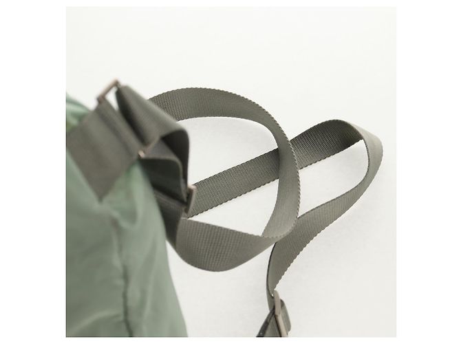 Mochila PRADA de nylon verde plata auténtica 143502 - vista 17