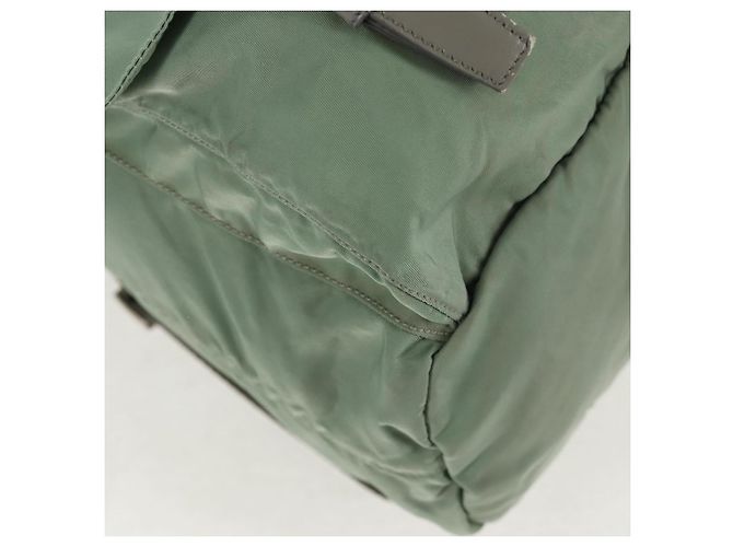 Mochila PRADA de nylon verde plata auténtica 143502 - vista 18