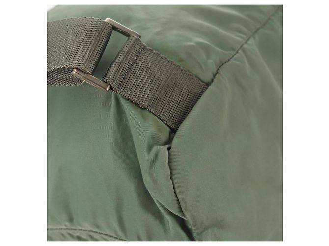 Mochila PRADA de nylon verde plata auténtica 143502 - vista 20