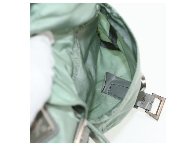Mochila PRADA de nylon verde plata auténtica 143502 - vista 24