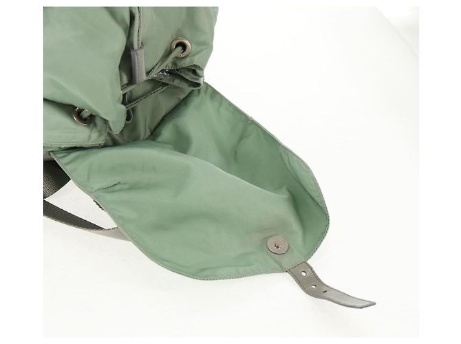Mochila PRADA de nylon verde plata auténtica 143502 - vista 28