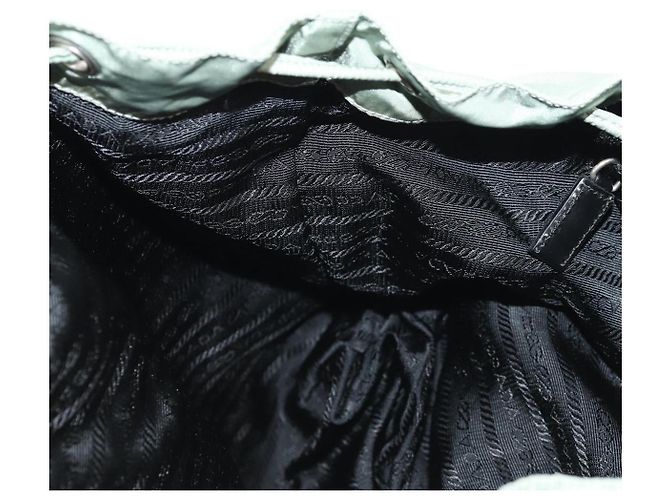 Mochila PRADA de nylon verde plata auténtica 143502 - vista 30