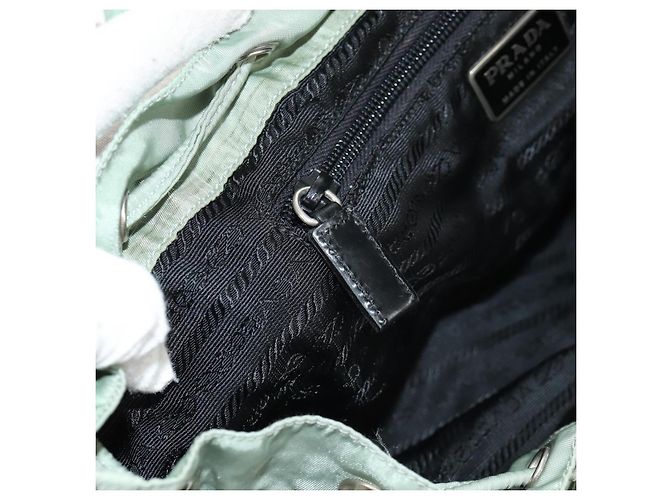 Mochila PRADA de nylon verde plata auténtica 143502 - vista 32