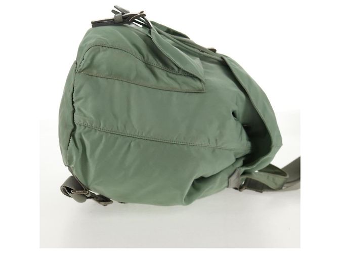 Mochila PRADA de nylon verde plata auténtica 143502 - vista 5