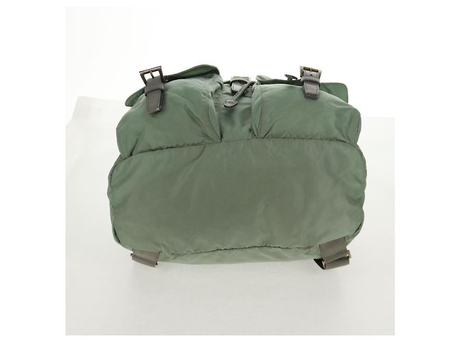 Mochila PRADA de nylon verde plata auténtica 143502 - vista 6
