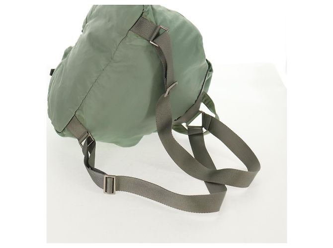 Mochila PRADA de nylon verde plata auténtica 143502 - vista 9