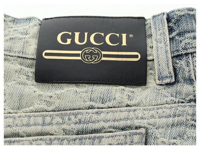 GUCCI GG Jacquard Rock Denim Hellblau 678789 Auth 144315 - Ansicht 10