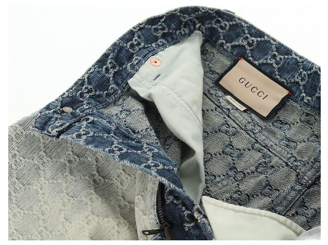 GUCCI GG Jacquard Rock Denim Hellblau 678789 Auth 144315 - Ansicht 12