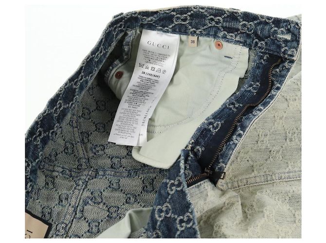 GUCCI GG Jacquard Rock Denim Hellblau 678789 Auth 144315 - Ansicht 14