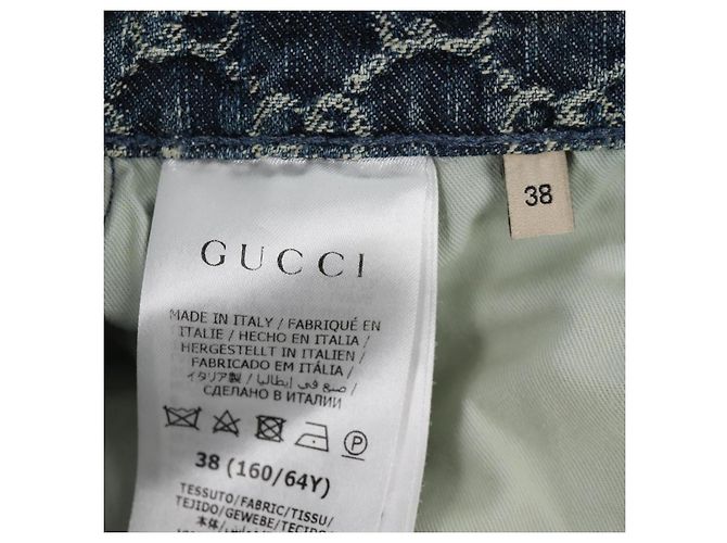 GUCCI GG Jacquard Rock Denim Hellblau 678789 Auth 144315 - Ansicht 15