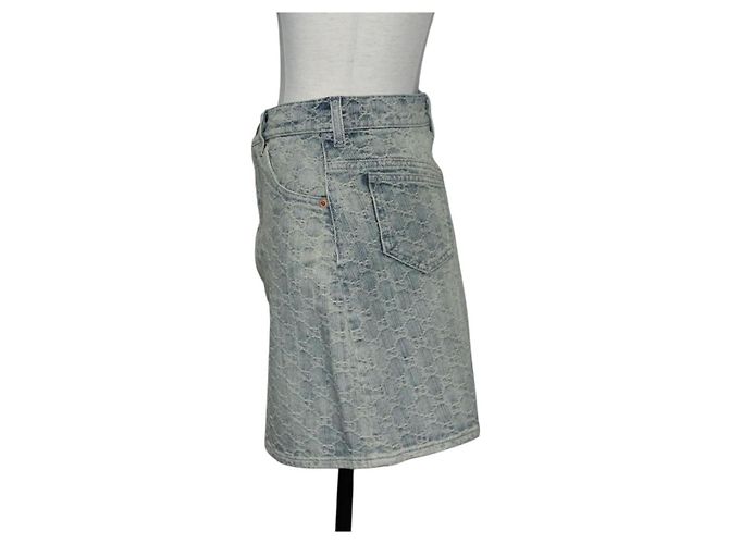 GUCCI GG Jacquard Rock Denim Hellblau 678789 Auth 144315 - Ansicht 3