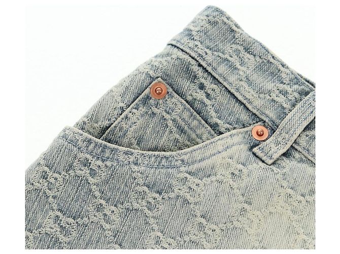 GUCCI GG Jacquard Rock Denim Hellblau 678789 Auth 144315 - Ansicht 6