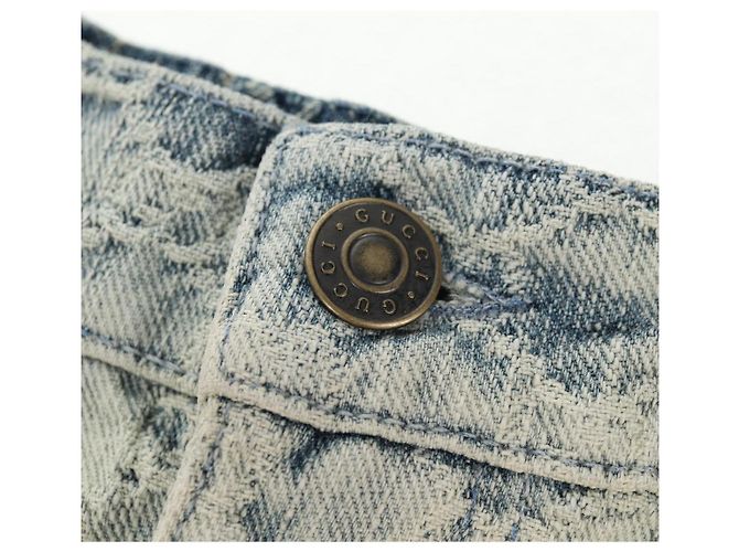 GUCCI GG Jacquard Rock Denim Hellblau 678789 Auth 144315 - Ansicht 7