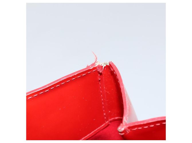 LOUIS VUITTON Monogram Vernis Reade PM Borsa a Mano Rossa M91088 LV Auth 145683 Rosso - vista 10