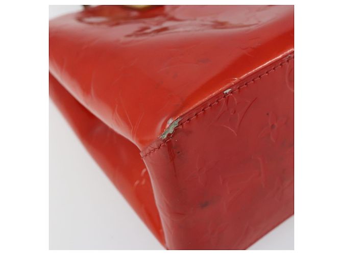 LOUIS VUITTON Monogram Vernis Reade PM Borsa a Mano Rossa M91088 LV Auth 145683 Rosso - vista 15