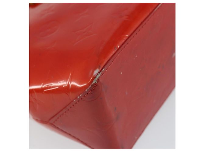 LOUIS VUITTON Monogram Vernis Reade PM Borsa a Mano Rossa M91088 LV Auth 145683 Rosso - vista 17
