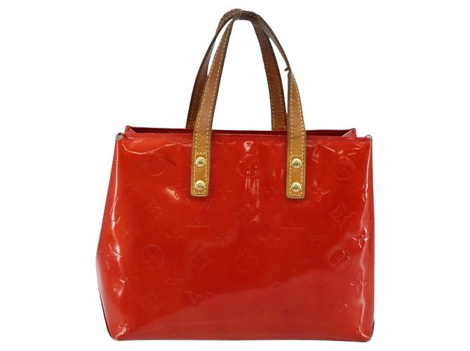 LOUIS VUITTON Monogram Vernis Reade PM Borsa a Mano Rossa M91088 LV Auth 145683 Rosso - vista 2