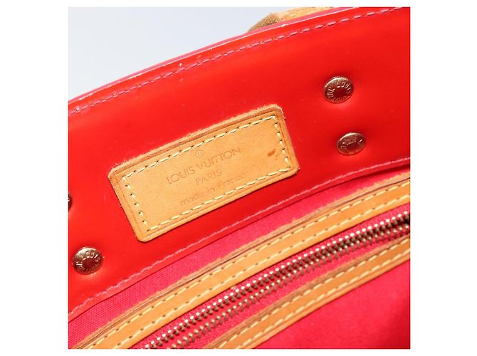 LOUIS VUITTON Monogram Vernis Reade PM Borsa a Mano Rossa M91088 LV Auth 145683 Rosso - vista 20