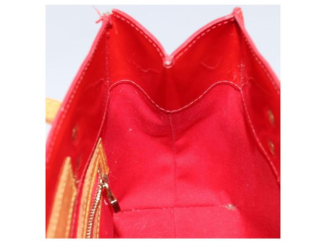 LOUIS VUITTON Monogram Vernis Reade PM Borsa a Mano Rossa M91088 LV Auth 145683 Rosso - vista 21