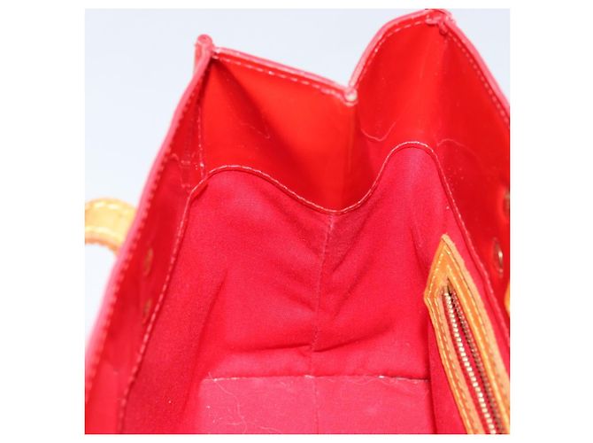 LOUIS VUITTON Monogram Vernis Reade PM Borsa a Mano Rossa M91088 LV Auth 145683 Rosso - vista 22
