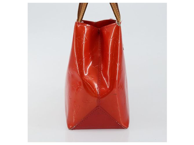 LOUIS VUITTON Monogram Vernis Reade PM Borsa a Mano Rossa M91088 LV Auth 145683 Rosso - vista 4